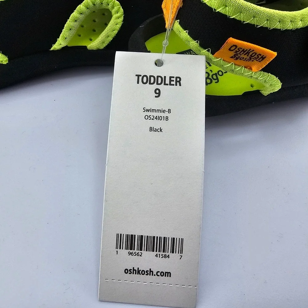 OshKosh‎ Bgosh Toddler Boy's or Girl's Sandals Black Green - Size 9 - New